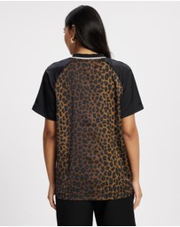 adidas Originals - Originals Leopard Satin Football Jersey