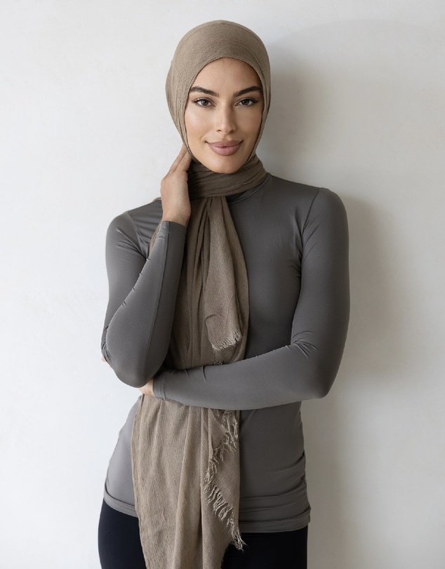 Mod Squad - Luxe Rayon Hijab Frayed Edge - MINK 16