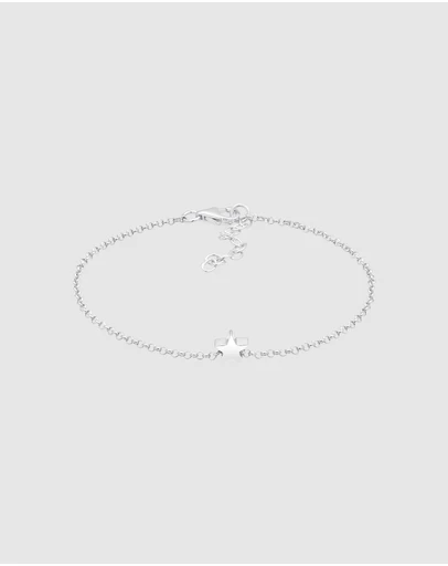 Elli Jewelry - Bracelet Chain Astro Star Pendant Basic in 925 Sterling Silver