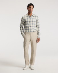 Calibre - Tailored Check Long Sleeve Shirt Bone