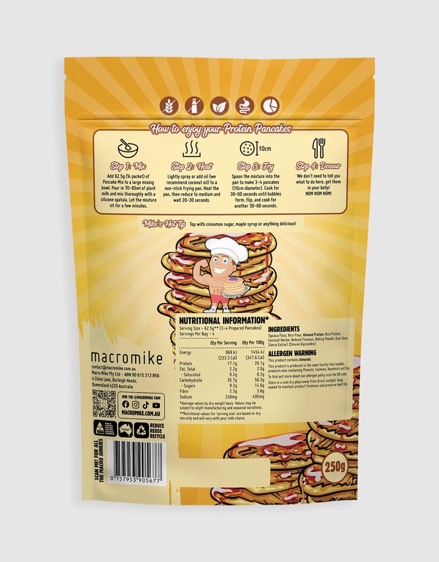 Macro Mike - Almond Protein Pancake Baking Mix - 250g
