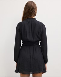 The Fated - Della Long Sleeve Gathered Mini Dress