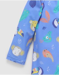 Purebaby - Printed Long Sleeve Sunsuit- Kids-Babies