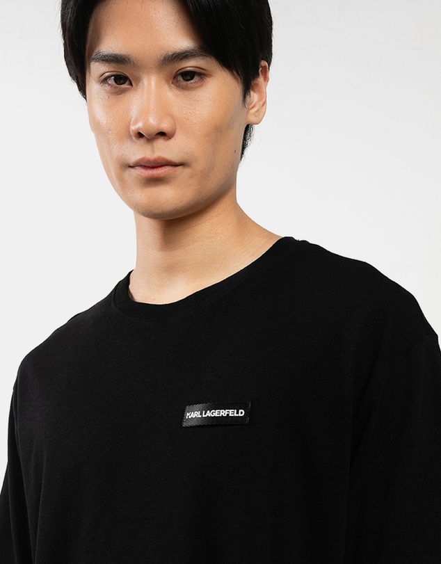 Karl Lagerfeld - Linen Blend Logo T-Shirt