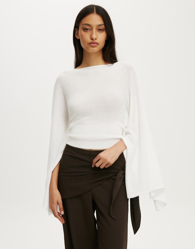 Cotton On - Breezy Cape Knit Top
