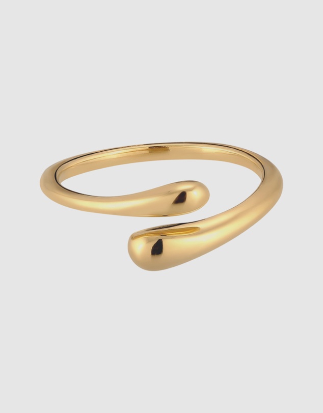 Elli Jewelry - Ring Minimalist 925 Sterling Silver Gold-Plated