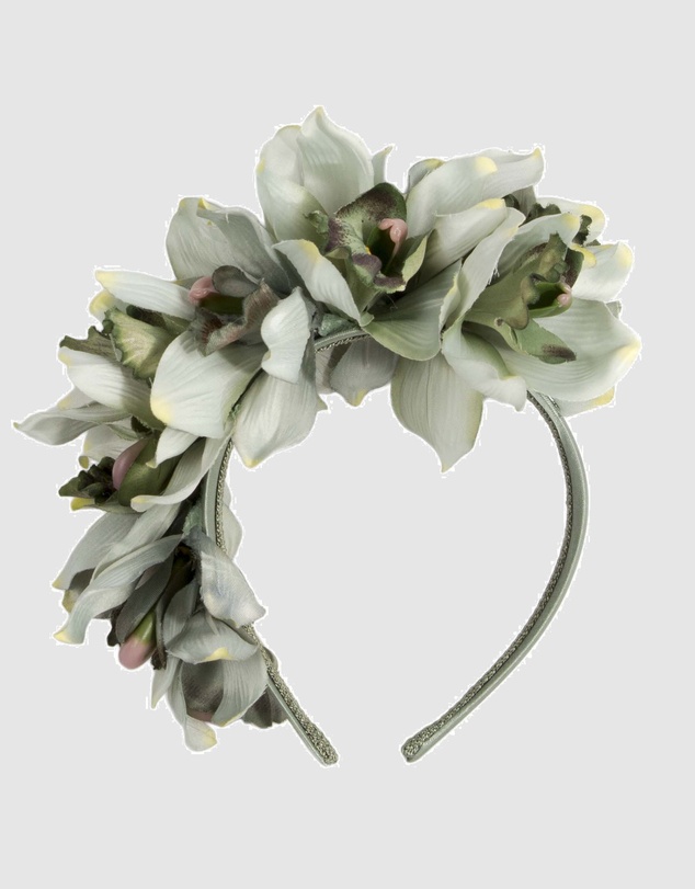 Max Alexander - Large Pistachio Flower Headband Fascinator