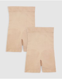 Ambra - 2 Pack Powerlite Hi Waisted Shortie