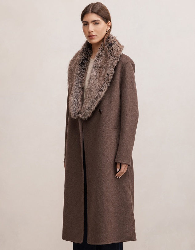 Forever New - Nova Faux Fur Collar Coat