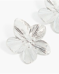Lovisa - Waterproof Stainless Steel Textured Flower Stud Earrings