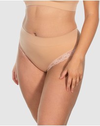 B Free Intimate Apparel - Contour Lace High Cut Briefs - 3 Pack