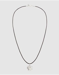 Kuzzoi - ICONIC EXCLUSIVE - Necklace Male Nylon Black 925 Sterling Silver