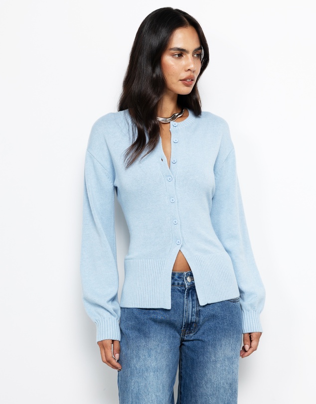 AERE - Bria Cotton Cashmere Blend Waisted Cardigan