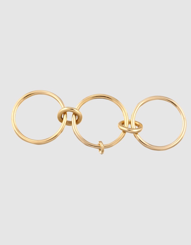 Elli Jewelry - Trio Band Ring in Gold-Plated 925 Silver