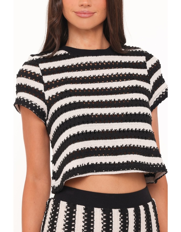 Petal & Pup - Jaden Knit Skirt Set - Black/White Stripe