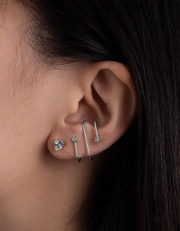 Wanderlust + Co - In The Star Silver Ear Cuff