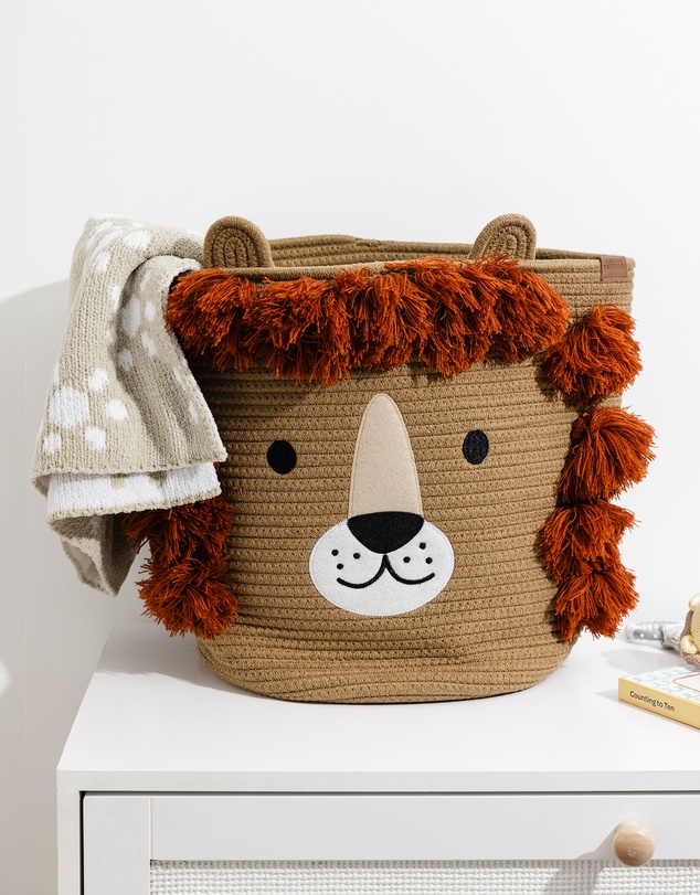 Living Textiles - Cotton Rope Animal Hamper - Lion