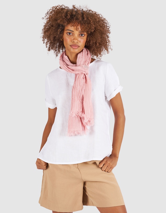 CAMIXA - French Linen Crinkled Scarf