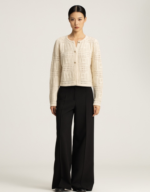 IDA+S - Thea Cashmere Crochet Cardigan
