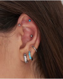 Ania Haie - Ania Haie Silver Sphere Barbell Single Earring