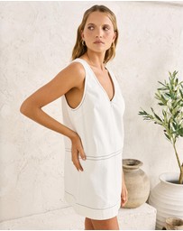 Rhythm - Cece Contrast Stitch Mini Dress
