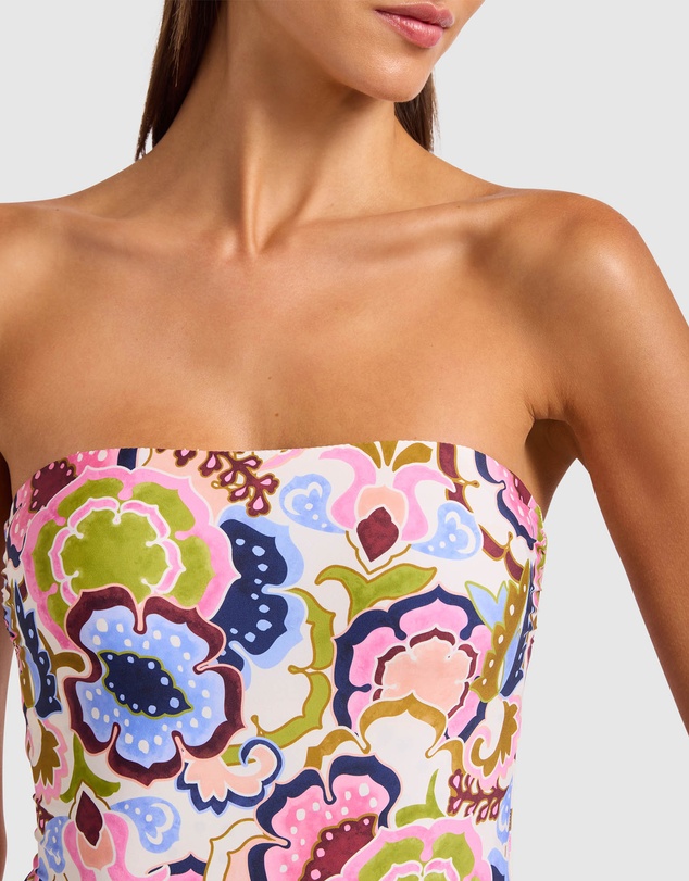 Seafolly - Sea Blossom Bandeau One Piece Swimsuit