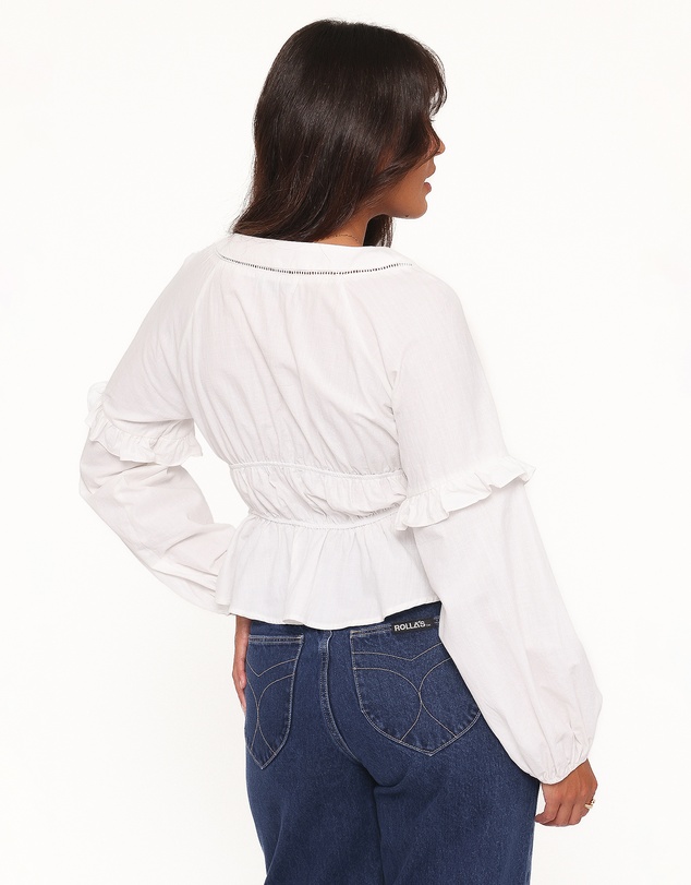 Petal & Pup - Jewel Tie Top - White