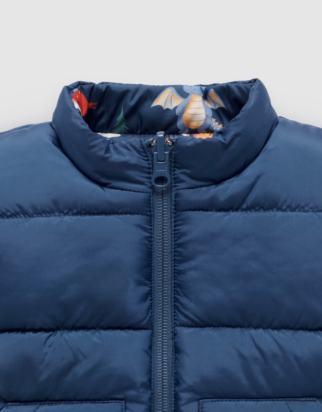 Purebaby - Reversible Puffer Vest -Kids-Babies