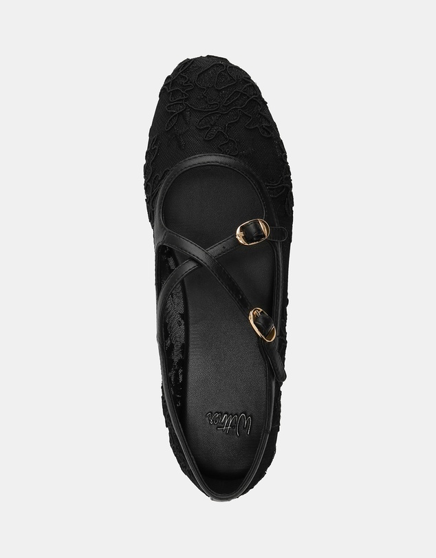 Wittner - Dotty Lace Mesh Textile Ballet Flats