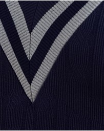 Lauren by Ralph Lauren - Cricket Cable Knit V Neck Lingerie Bodysuit