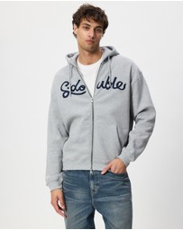 S Double - Cursive Zip Hoodie