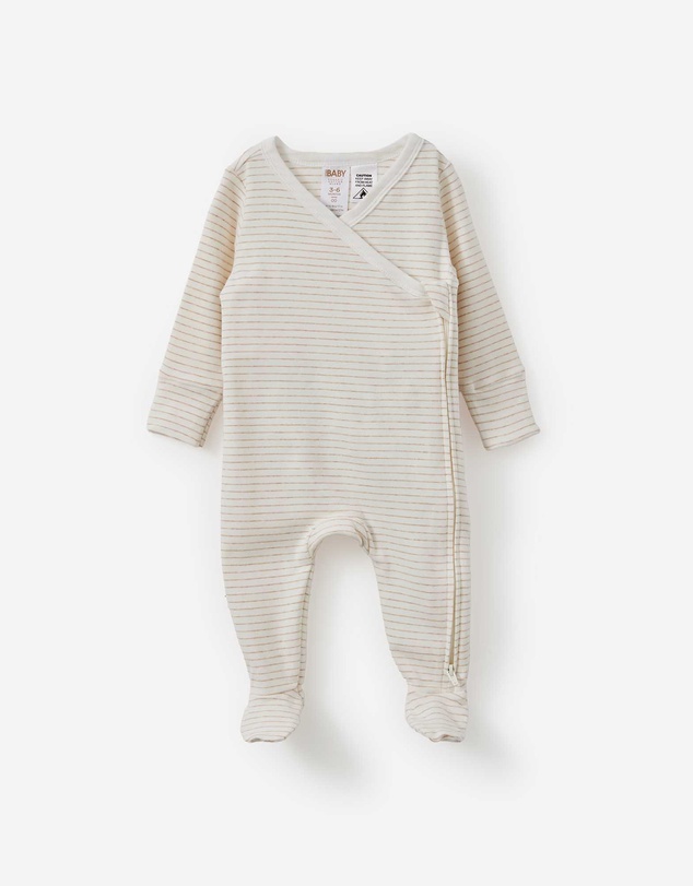 Cotton On Kids - Organic Cross Over Zip Romper
