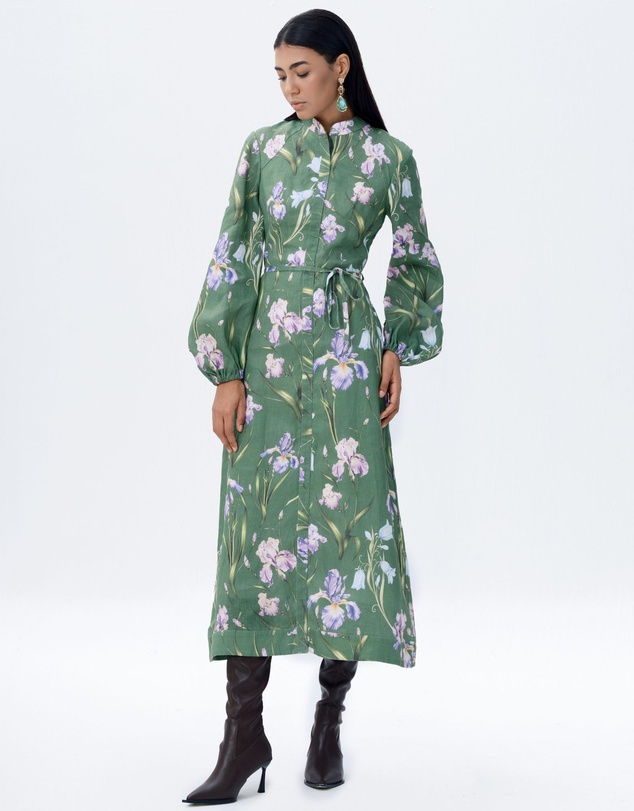 JUSTIN TONG - Eira Linen Midi Dress