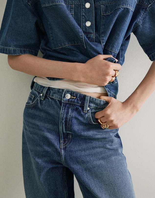 M.N.G - Wide Leg Mid-Rise Jeans