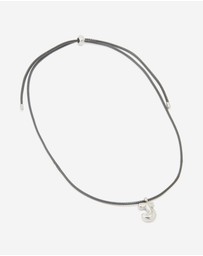 Lovisa - Waterproof Stainless Steel Large Bubble Letter J Cord Necklace