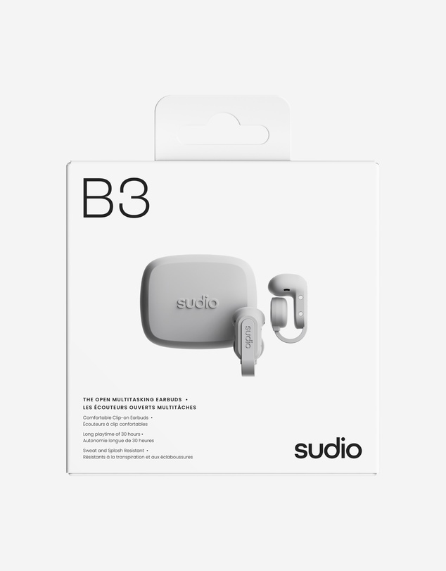 Sudio - B3 - Bone Conduction Open-Ear True Wireless Bluetooth 5.4 Headphones/Earbuds