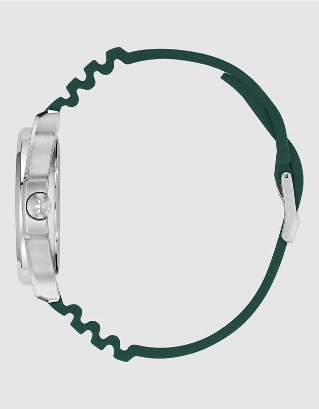adidas Originals - Expression Three Steel Green Silicone Watch