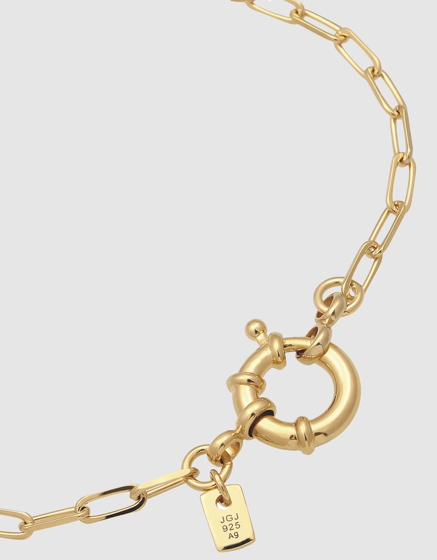 Kuzzoi - ICONIC EXCLUSIVE - Classic Long Link Chain Bracelet in Gold-Plated 925 Sterling Silver