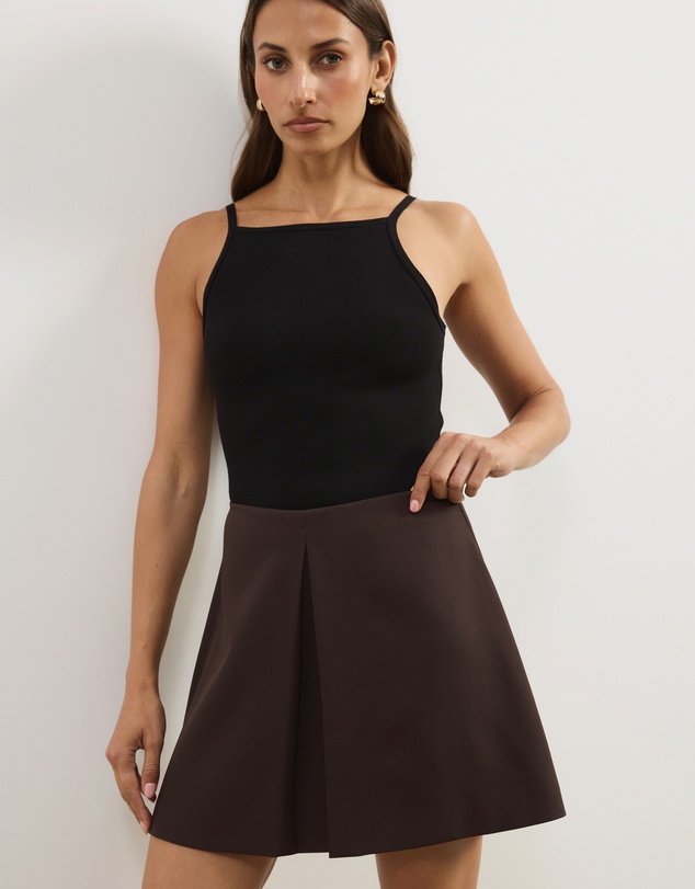 Atmos&Here - Belinda Pleat Tailored Mini Skirt