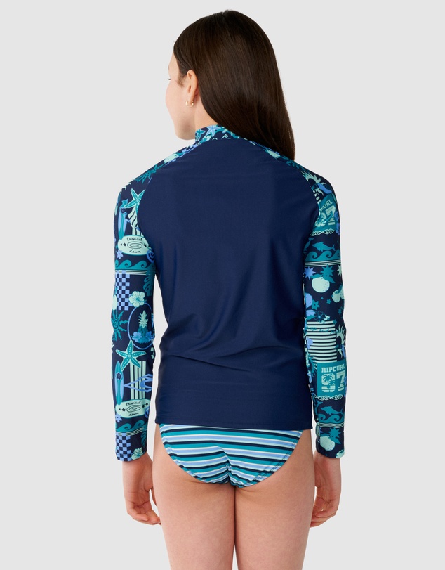 Rip Curl - Costa Del Sol Zip Rashie - Teens