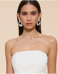 CHANCERY - Mia Strapless Lace And Chiffon Maxi Dress
