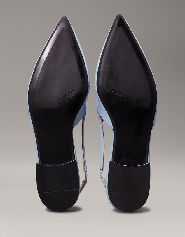 Calvin Klein - Leather Slingback Ballerinas