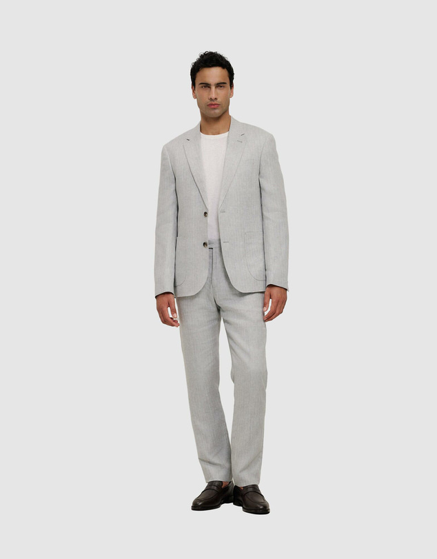 Trenery - Linen Herringbone Trouser
