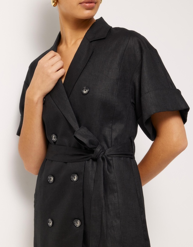 AERE - Cassia Linen Mini Dress