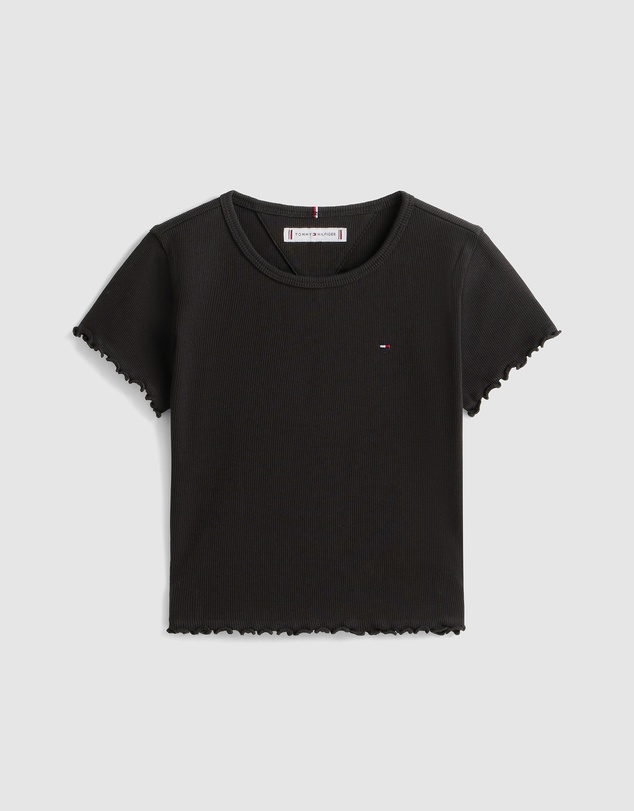 Tommy Hilfiger - Ruffle Ribbed Top - Teens