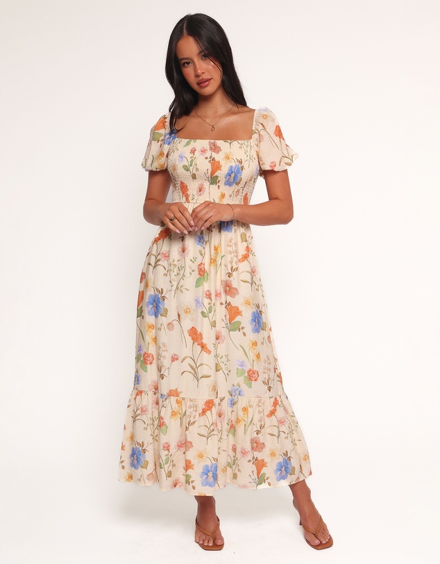 Petal & Pup - Cecelia Puff Sleeve Maxi Dress - Floral