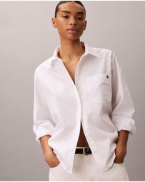 Calvin Klein Jeans - Cotton Poplin Jacquard Relaxed Shirt