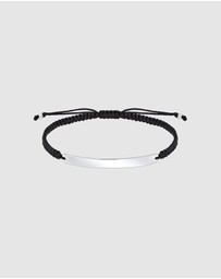 Kuzzoi - ICONIC EXCLUSIVE - Bracelet Rectangle Geo Trend Nylon 925 Sterling Silver