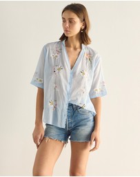 Auguste The Label - Viola Embroidered Blouse