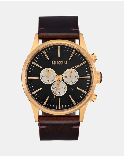 Nixon - Sentry Chrono Leather Watch